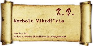 Kerbolt Viktória névjegykártya